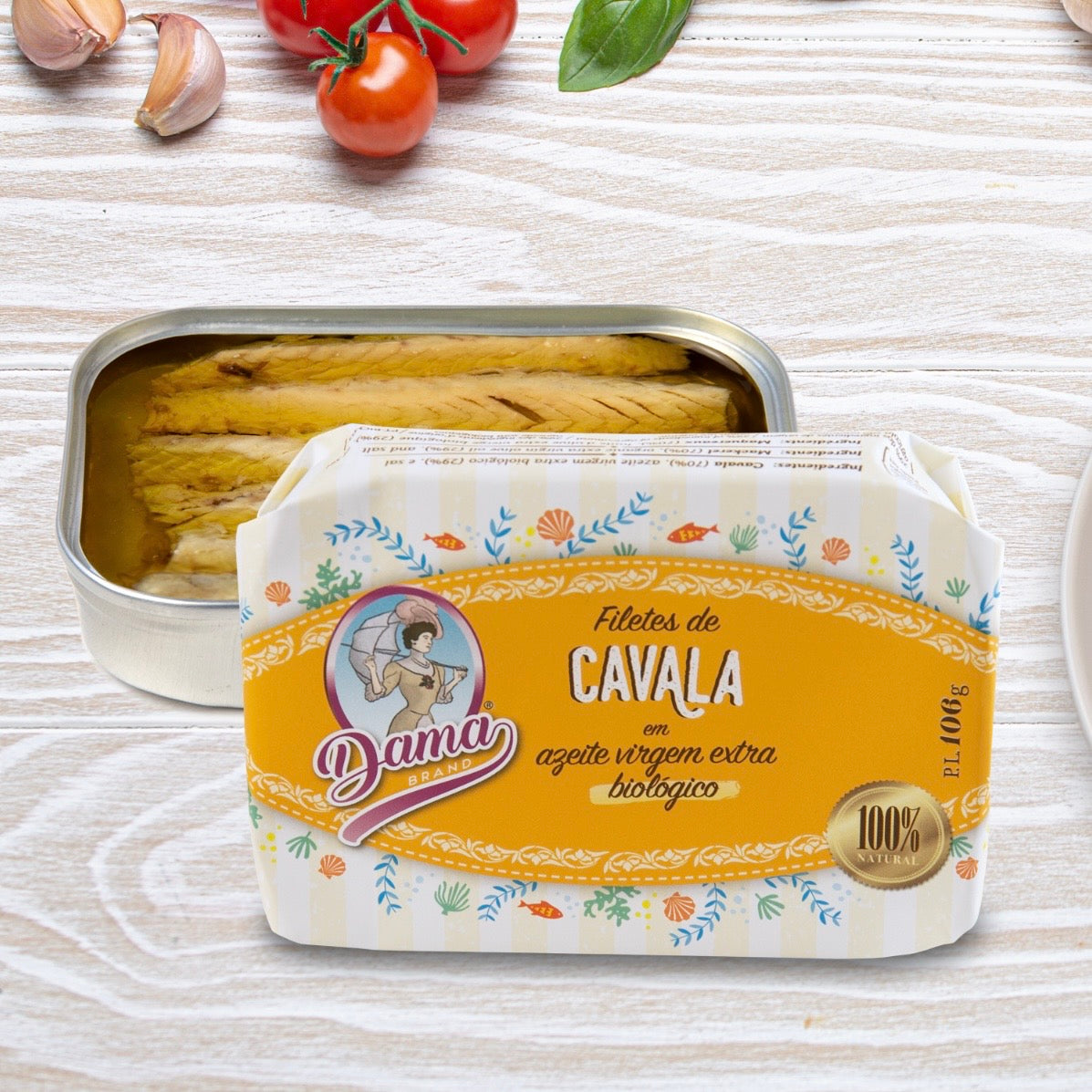 Mackerel fillet in organic extra virgin olive oil (BIO) | Dama